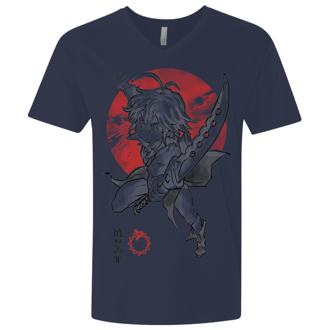 T-Shirts Midnight Navy / X-Small Dragon Wrath Men's Premium V-Neck