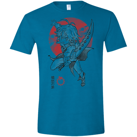 T-Shirts Antique Sapphire / S Dragon Wrath Men's Semi-Fitted Softstyle