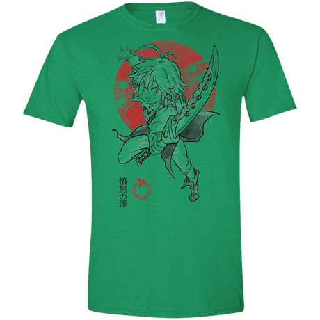 T-Shirts Heather Irish Green / S Dragon Wrath Men's Semi-Fitted Softstyle