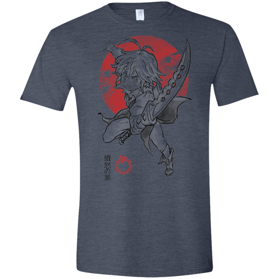 T-Shirts Heather Navy / S Dragon Wrath Men's Semi-Fitted Softstyle