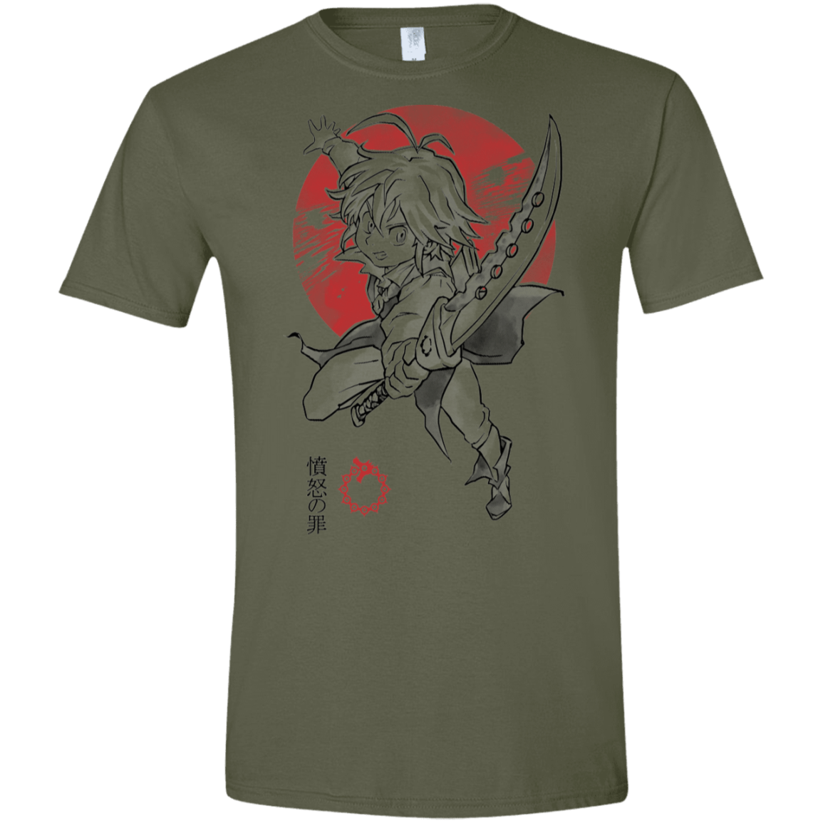 T-Shirts Military Green / S Dragon Wrath Men's Semi-Fitted Softstyle