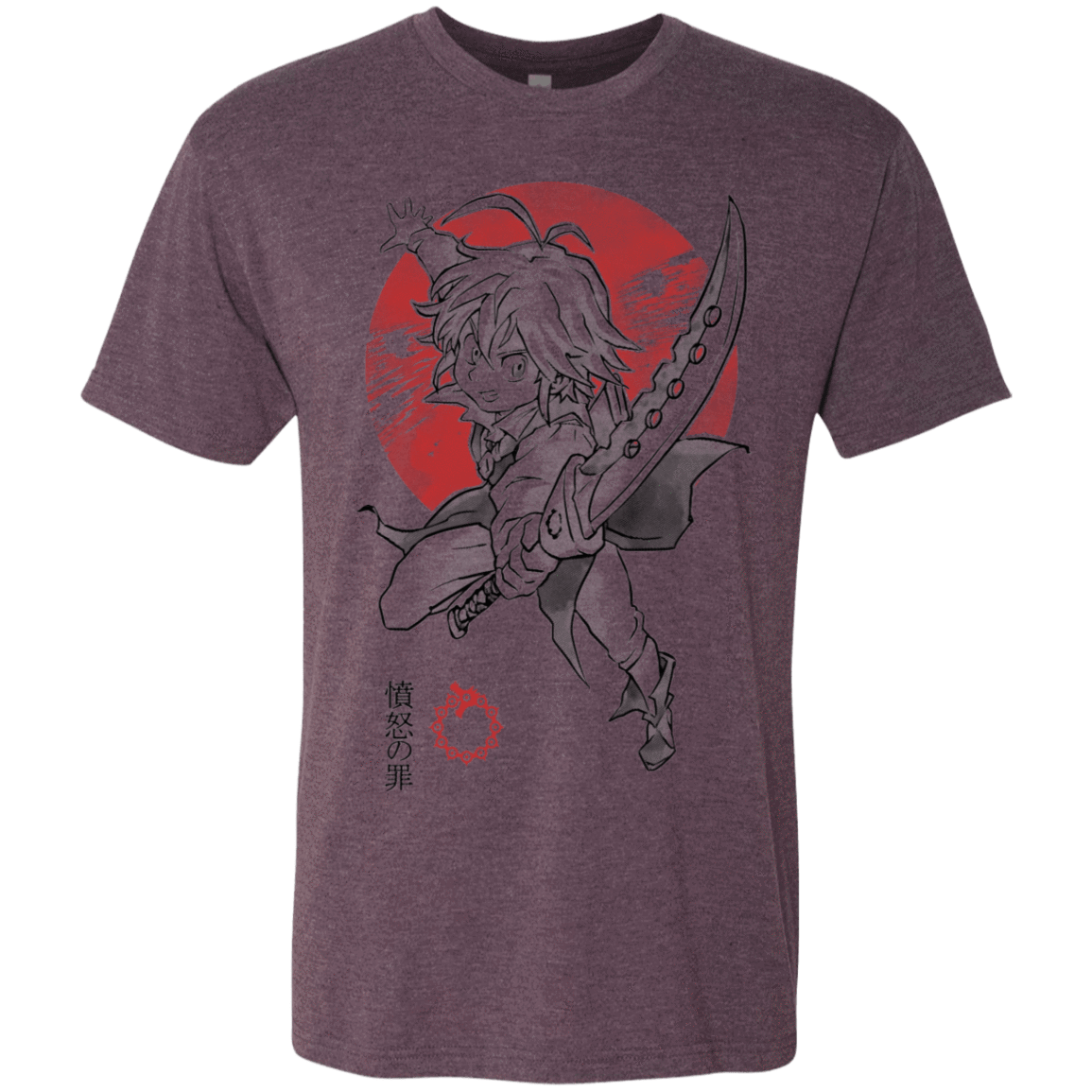 T-Shirts Vintage Purple / S Dragon Wrath Men's Triblend T-Shirt