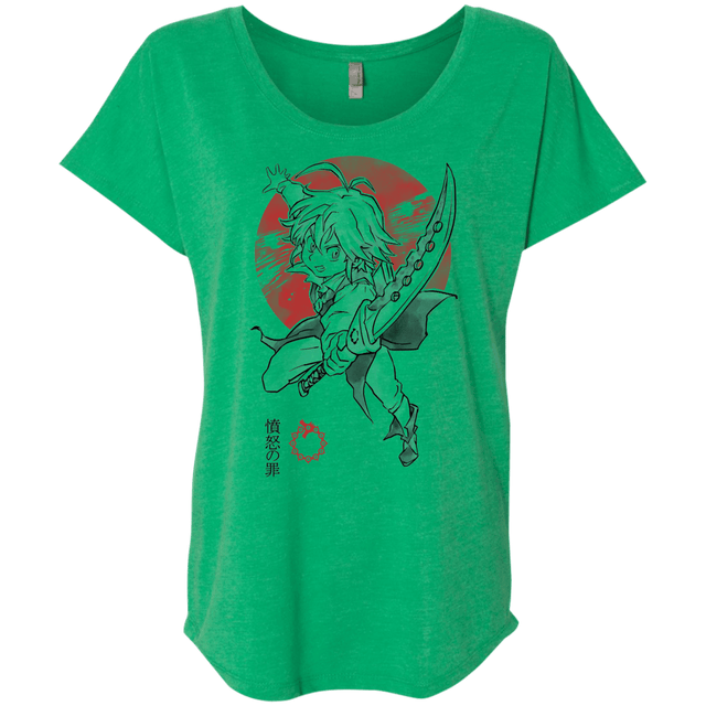 T-Shirts Envy / X-Small Dragon Wrath Triblend Dolman Sleeve