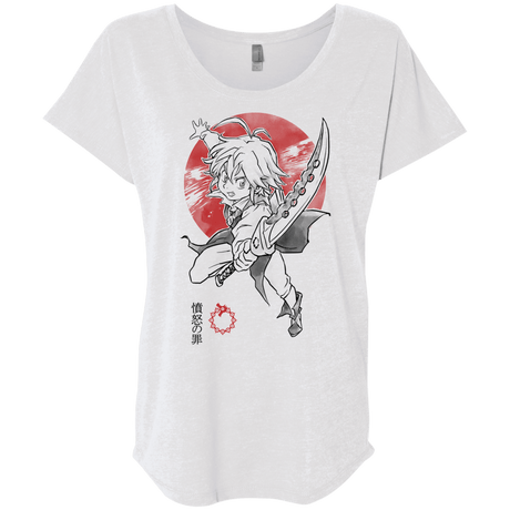 T-Shirts Heather White / X-Small Dragon Wrath Triblend Dolman Sleeve