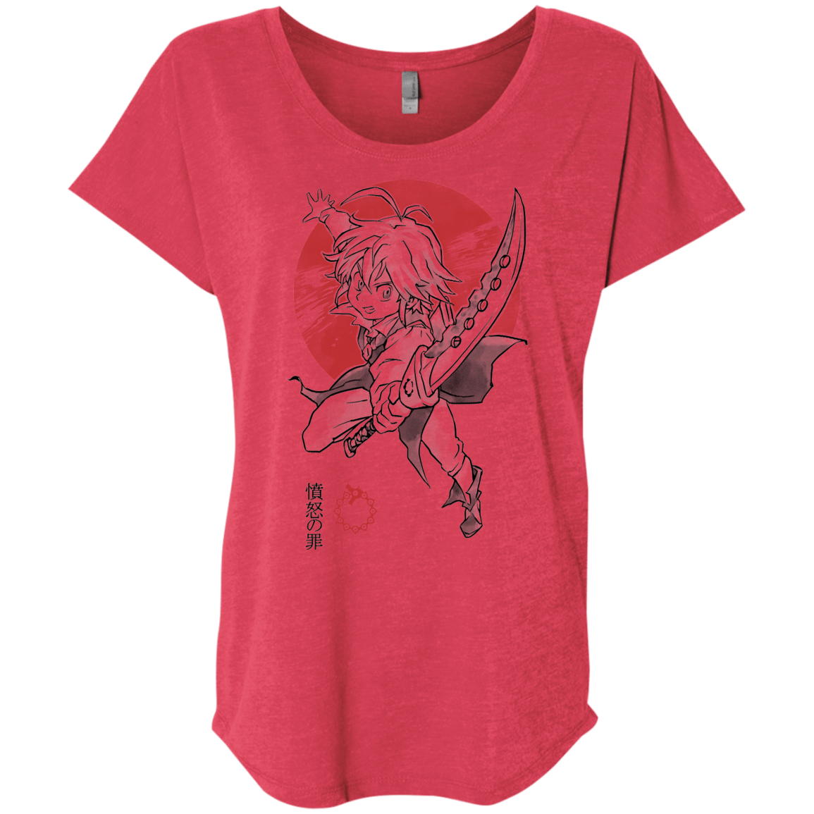 T-Shirts Vintage Red / X-Small Dragon Wrath Triblend Dolman Sleeve