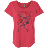 T-Shirts Vintage Red / X-Small Dragon Wrath Triblend Dolman Sleeve