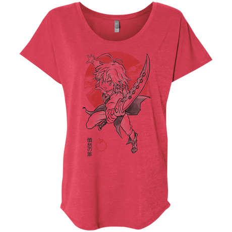 T-Shirts Vintage Red / X-Small Dragon Wrath Triblend Dolman Sleeve