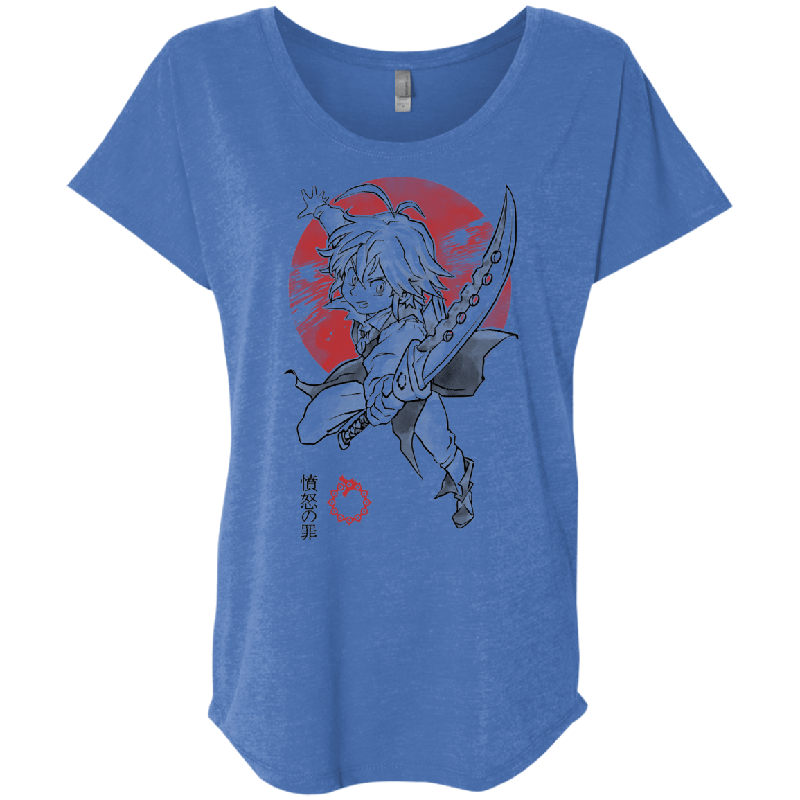 T-Shirts Vintage Royal / X-Small Dragon Wrath Triblend Dolman Sleeve