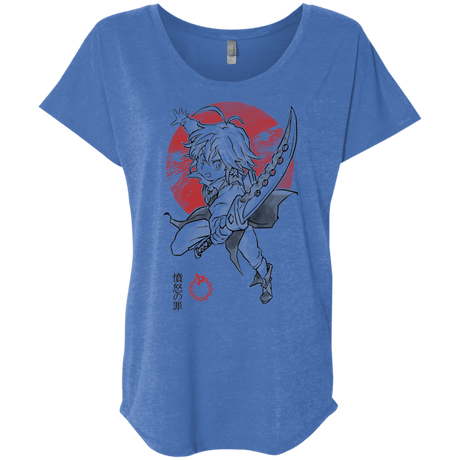 T-Shirts Vintage Royal / X-Small Dragon Wrath Triblend Dolman Sleeve