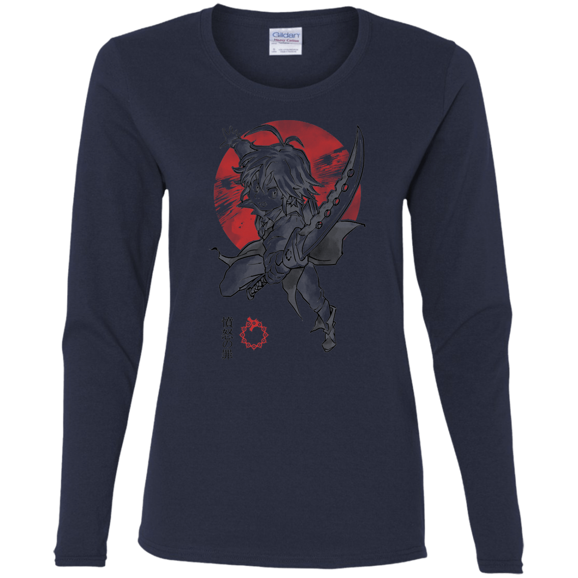 T-Shirts Navy / S Dragon Wrath Women's Long Sleeve T-Shirt