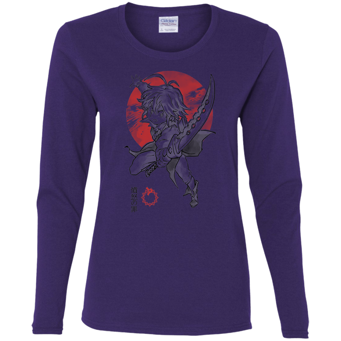T-Shirts Purple / S Dragon Wrath Women's Long Sleeve T-Shirt
