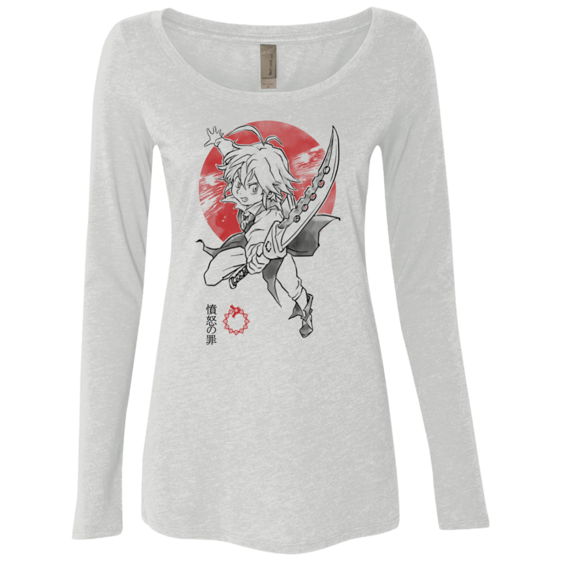 T-Shirts Heather White / S Dragon Wrath Women's Triblend Long Sleeve Shirt