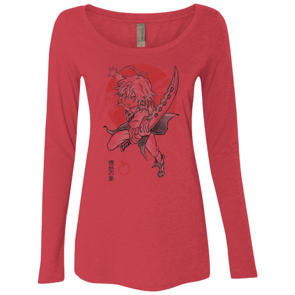 T-Shirts Vintage Red / S Dragon Wrath Women's Triblend Long Sleeve Shirt