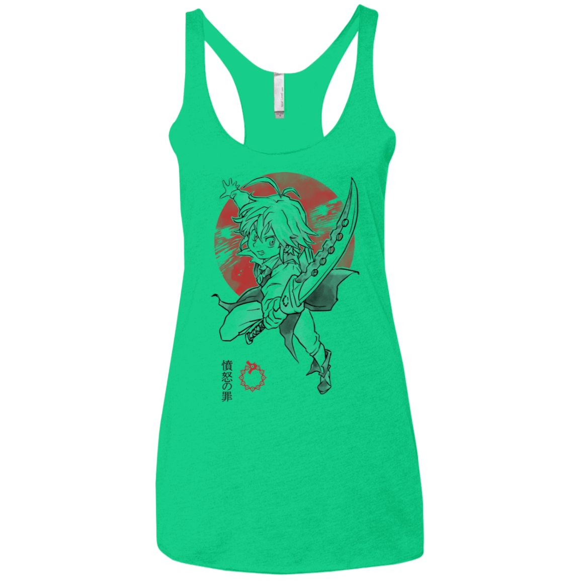T-Shirts Envy / X-Small Dragon Wrath Women's Triblend Racerback Tank