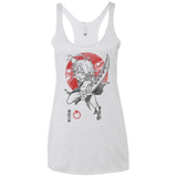 T-Shirts Heather White / X-Small Dragon Wrath Women's Triblend Racerback Tank