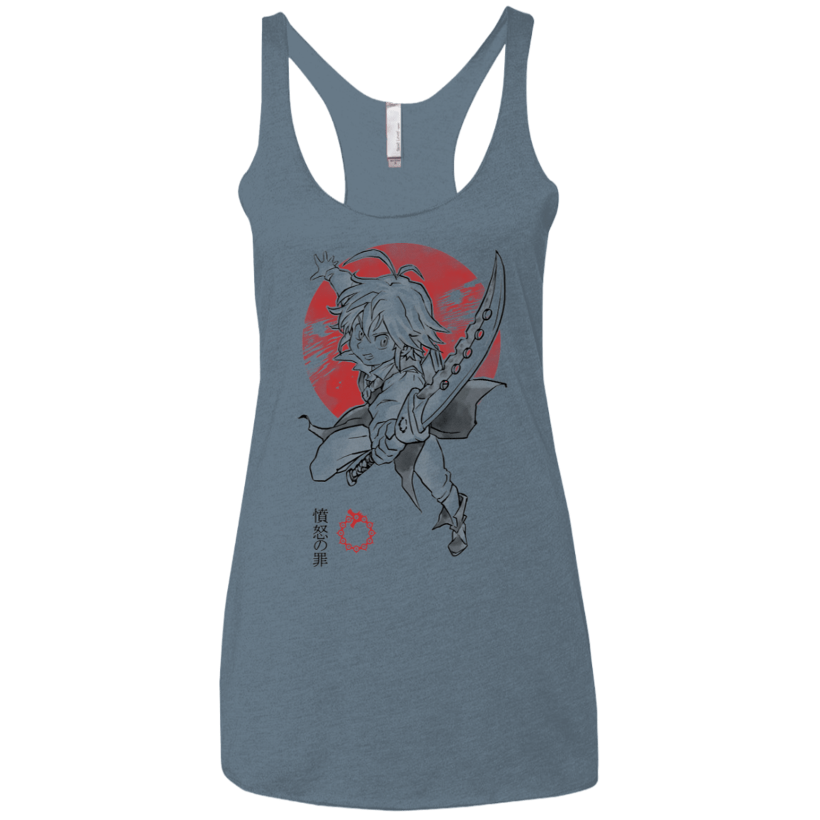 T-Shirts Indigo / X-Small Dragon Wrath Women's Triblend Racerback Tank
