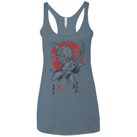 T-Shirts Indigo / X-Small Dragon Wrath Women's Triblend Racerback Tank