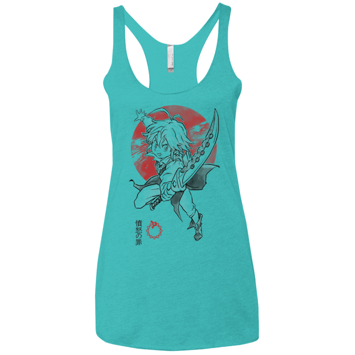 T-Shirts Tahiti Blue / X-Small Dragon Wrath Women's Triblend Racerback Tank