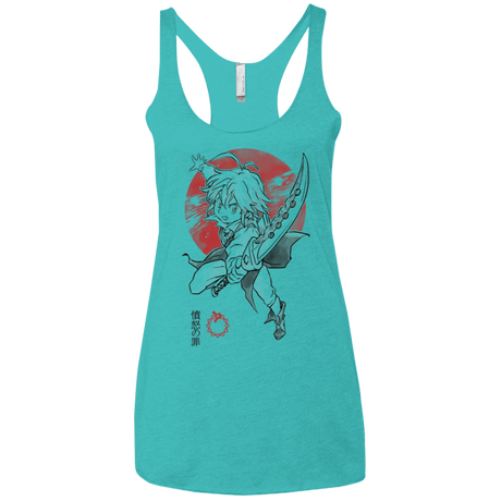 T-Shirts Tahiti Blue / X-Small Dragon Wrath Women's Triblend Racerback Tank