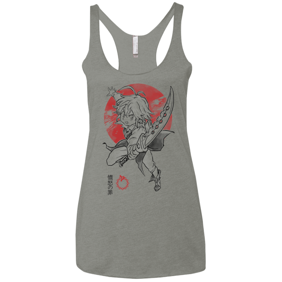 T-Shirts Venetian Grey / X-Small Dragon Wrath Women's Triblend Racerback Tank