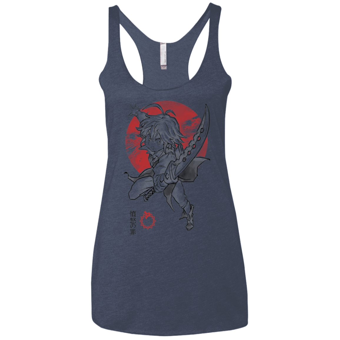 T-Shirts Vintage Navy / X-Small Dragon Wrath Women's Triblend Racerback Tank