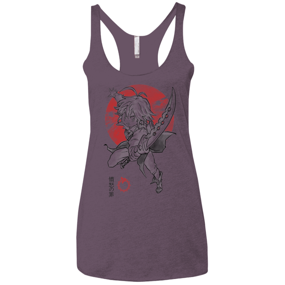 T-Shirts Vintage Purple / X-Small Dragon Wrath Women's Triblend Racerback Tank