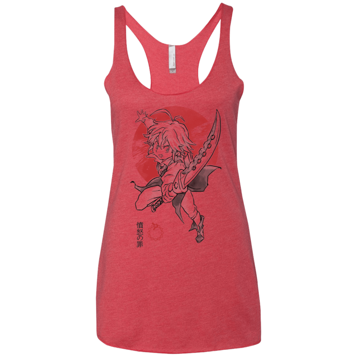 T-Shirts Vintage Red / X-Small Dragon Wrath Women's Triblend Racerback Tank