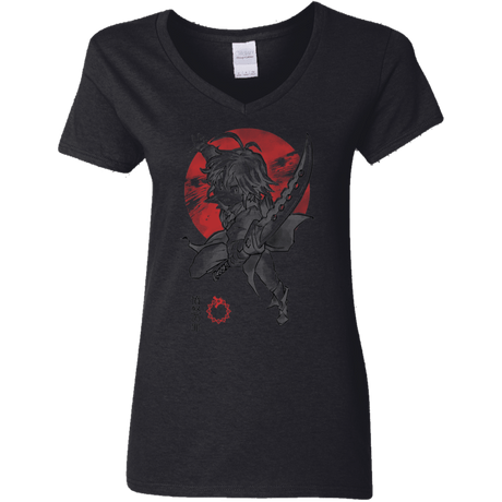 T-Shirts Black / S Dragon Wrath Women's V-Neck T-Shirt