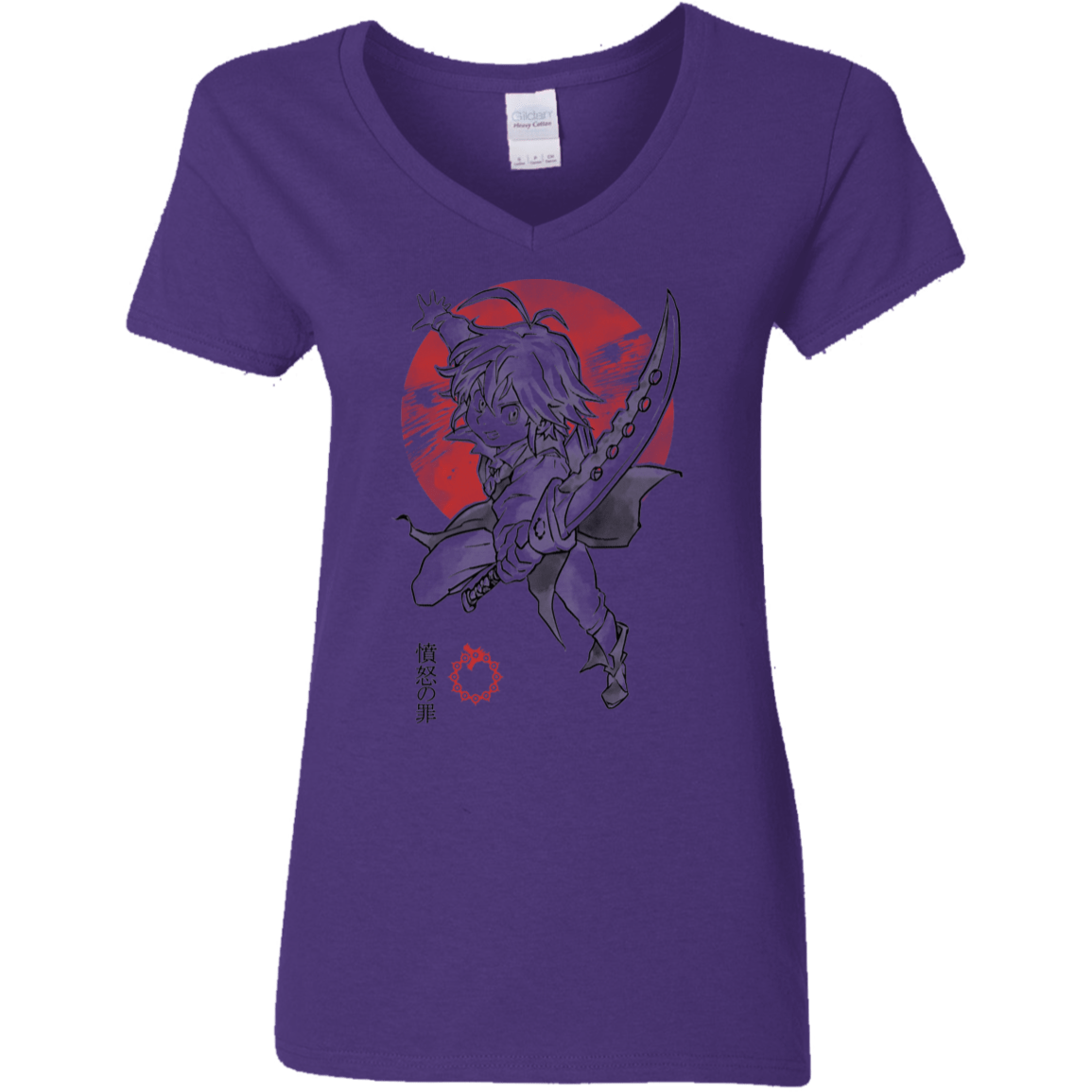 T-Shirts Purple / S Dragon Wrath Women's V-Neck T-Shirt