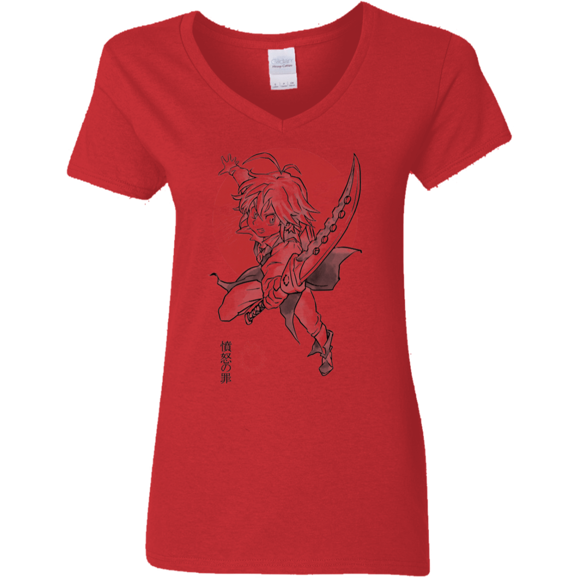 T-Shirts Red / S Dragon Wrath Women's V-Neck T-Shirt