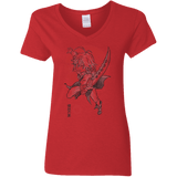 T-Shirts Red / S Dragon Wrath Women's V-Neck T-Shirt