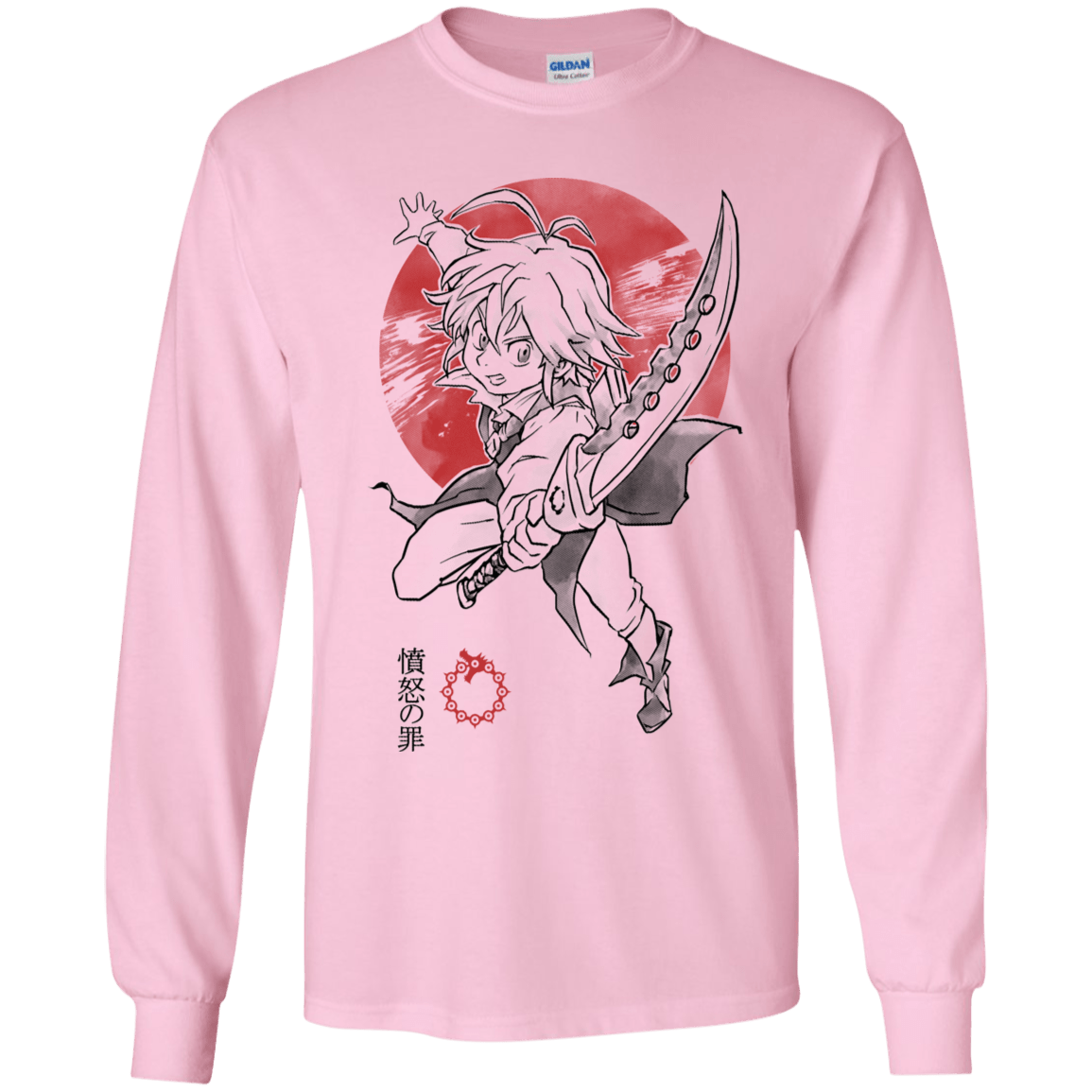 T-Shirts Light Pink / YS Dragon Wrath Youth Long Sleeve T-Shirt