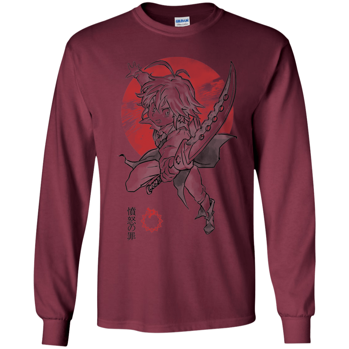 T-Shirts Maroon / YS Dragon Wrath Youth Long Sleeve T-Shirt