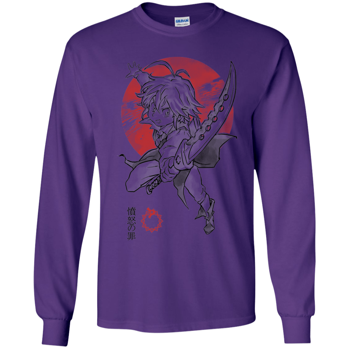 T-Shirts Purple / YS Dragon Wrath Youth Long Sleeve T-Shirt
