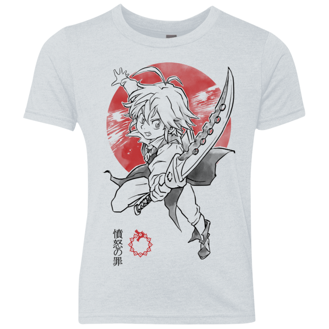 T-Shirts Heather White / YXS Dragon Wrath Youth Triblend T-Shirt