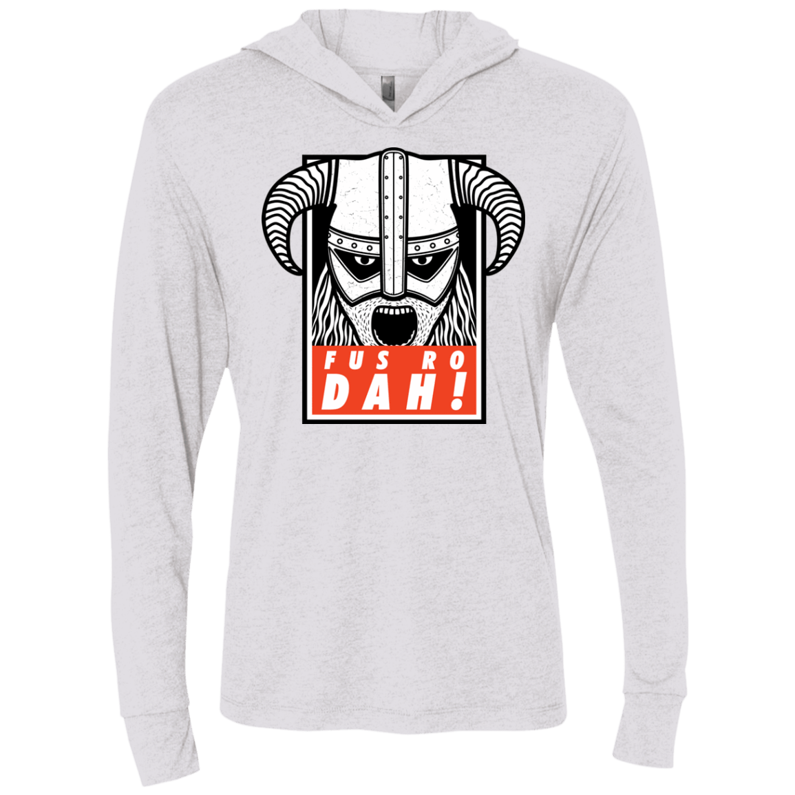 T-Shirts Heather White / X-Small Dragonborn Triblend Long Sleeve Hoodie Tee