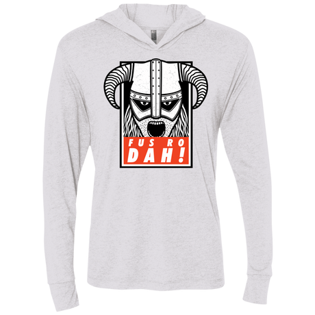 T-Shirts Heather White / X-Small Dragonborn Triblend Long Sleeve Hoodie Tee