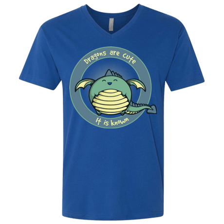 T-Shirts Royal / X-Small Dragons are Cute Men's Premium V-Neck