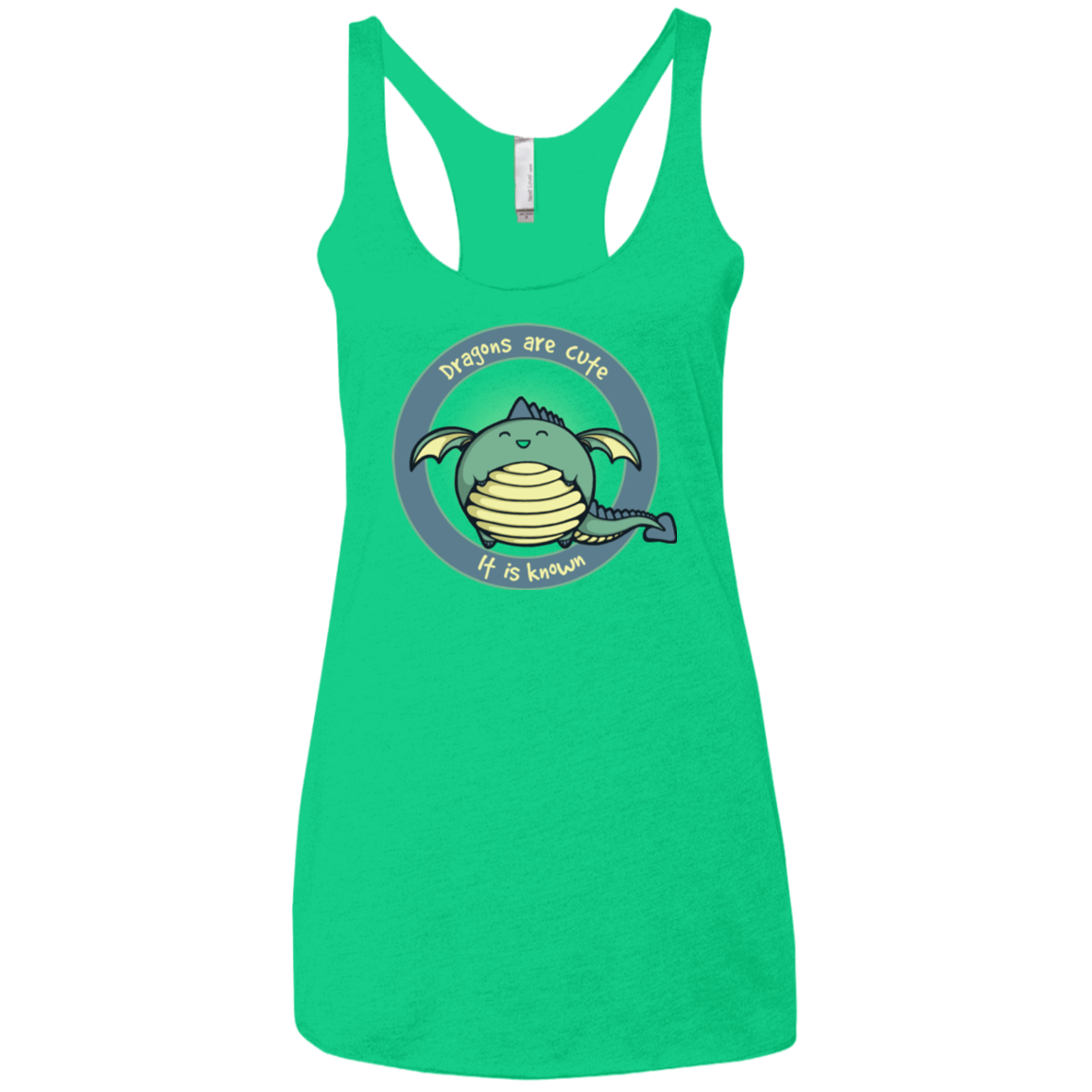 T-Shirts Envy / X-Small Dragons are Cute Women's Triblend Racerback Tank