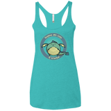 T-Shirts Tahiti Blue / X-Small Dragons are Cute Women's Triblend Racerback Tank