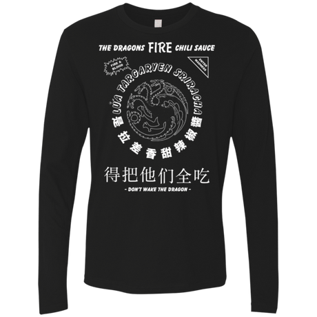 T-Shirts Black / Small Dragons Fire Chili Sauce Men's Premium Long Sleeve