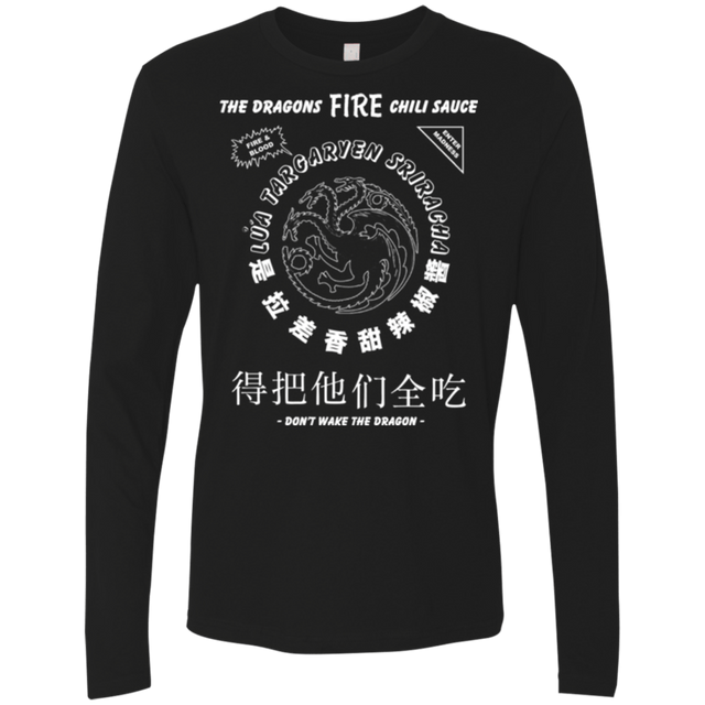 T-Shirts Black / Small Dragons Fire Chili Sauce Men's Premium Long Sleeve