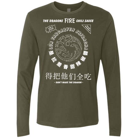 T-Shirts Military Green / Small Dragons Fire Chili Sauce Men's Premium Long Sleeve