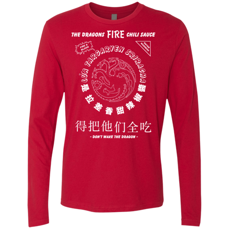 T-Shirts Red / Small Dragons Fire Chili Sauce Men's Premium Long Sleeve