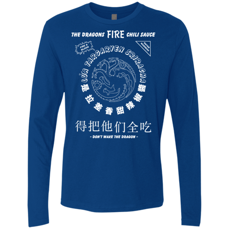 T-Shirts Royal / Small Dragons Fire Chili Sauce Men's Premium Long Sleeve