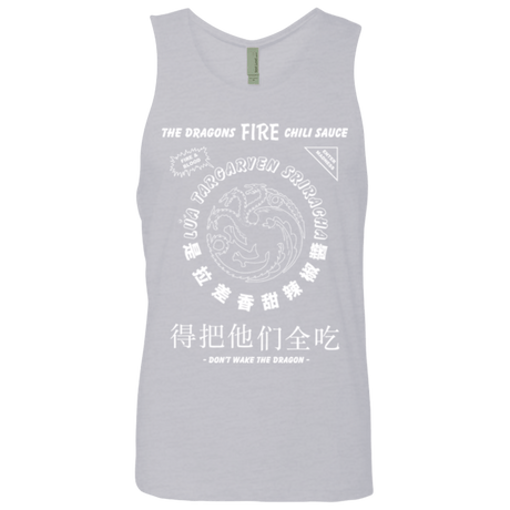 T-Shirts Heather Grey / Small Dragons Fire Chili Sauce Men's Premium Tank Top