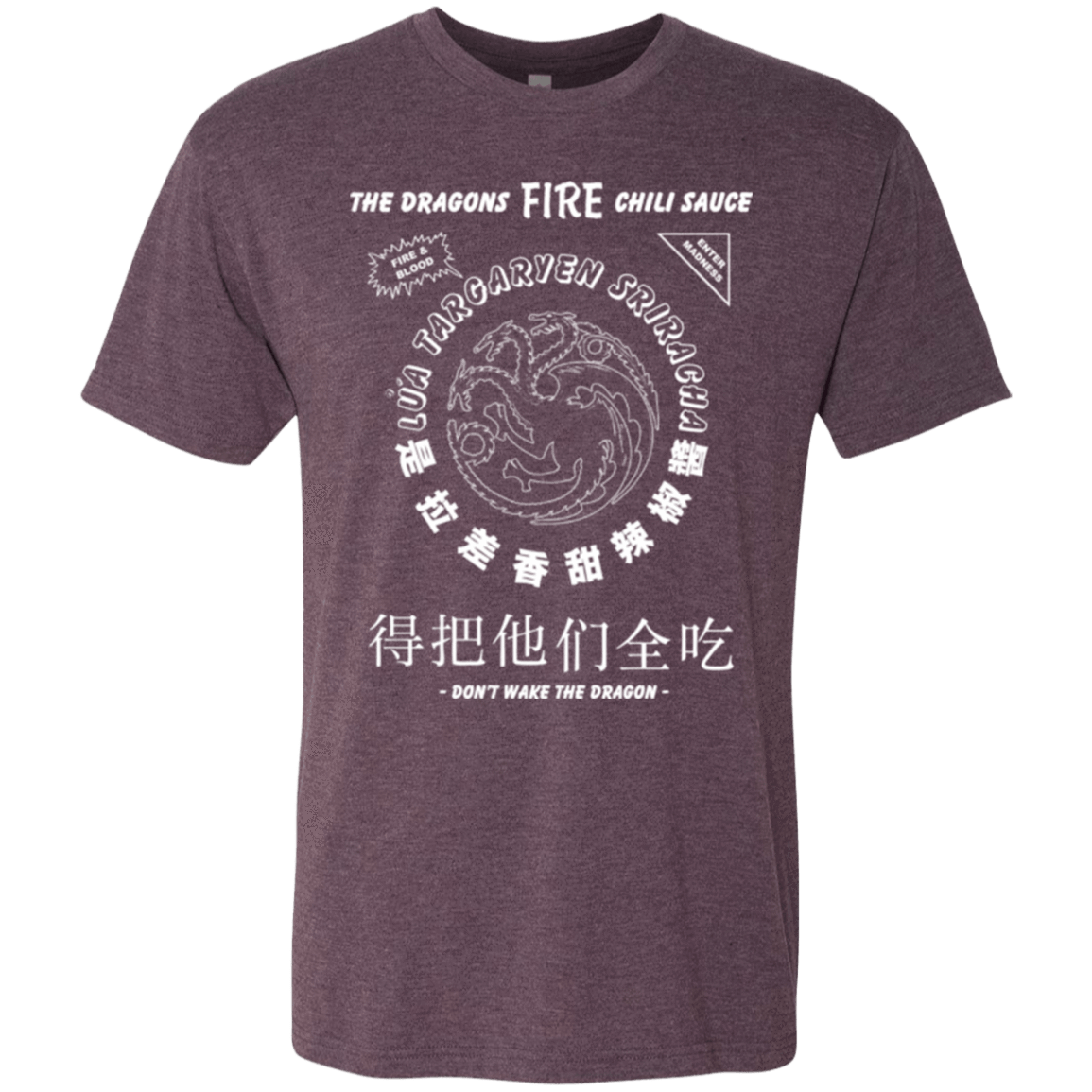 T-Shirts Vintage Purple / Small Dragons Fire Chili Sauce Men's Triblend T-Shirt