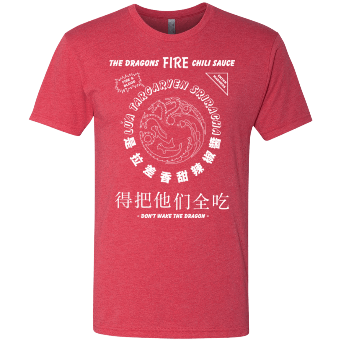 T-Shirts Vintage Red / Small Dragons Fire Chili Sauce Men's Triblend T-Shirt