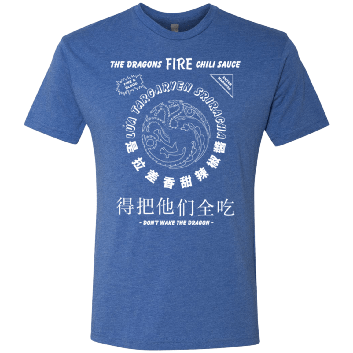 T-Shirts Vintage Royal / Small Dragons Fire Chili Sauce Men's Triblend T-Shirt