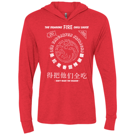T-Shirts Vintage Red / X-Small Dragons Fire Chili Sauce Triblend Long Sleeve Hoodie Tee